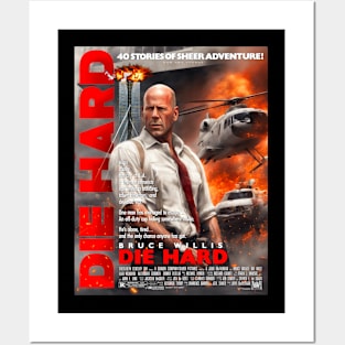 die hard Retro montage design Posters and Art